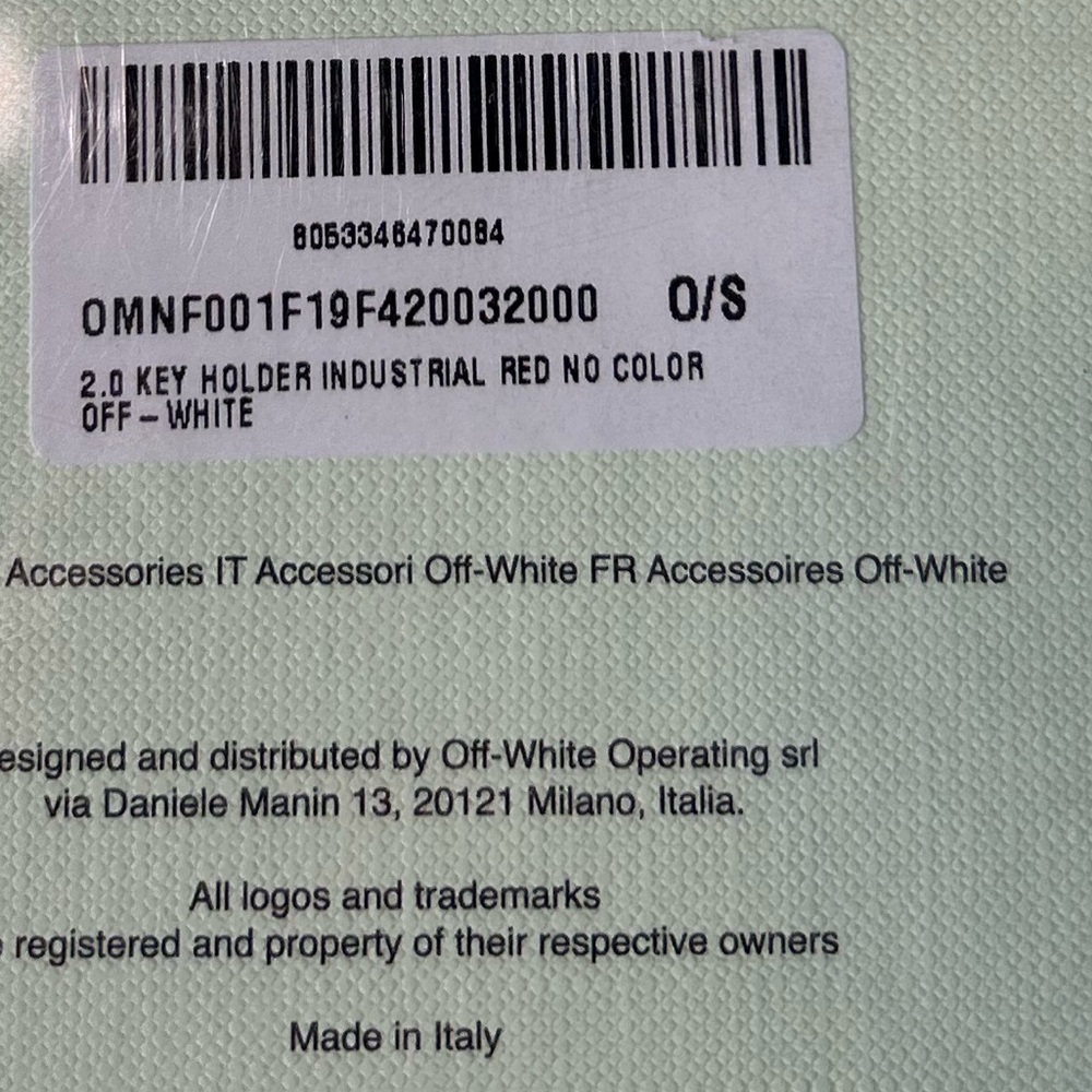 Off-White  2.0 key Holder Industrial Red - Picture 5 of 12